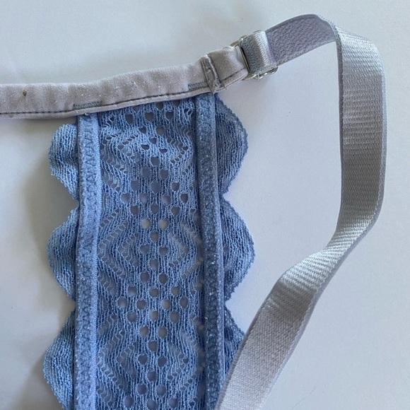 Aerie Sunnie Full Coverage Bra‎ 36C Blue Razorback Lace Back Closure Comfort - Picture 4 of 12